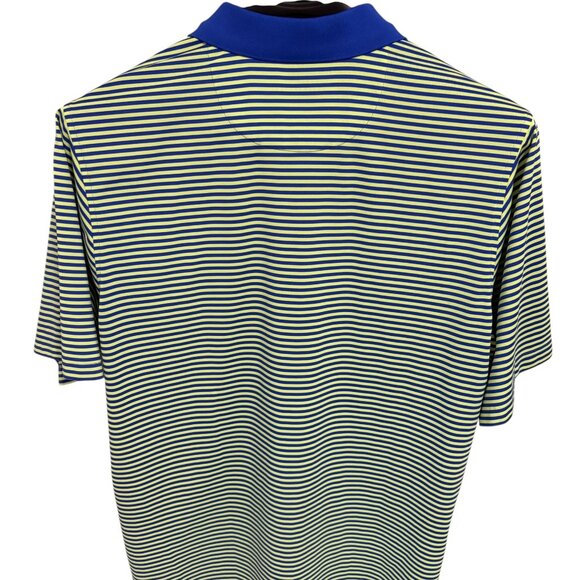 Donold Ross Golf Polo Shirt Mens Large Striped Olympia Fields Logo - Picture 6 of 6